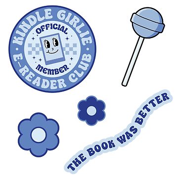 Vorschaubild zum Design Kindle Girlie E-Reader Club-Aufkleberpaket – Himmelblau von VikiPet