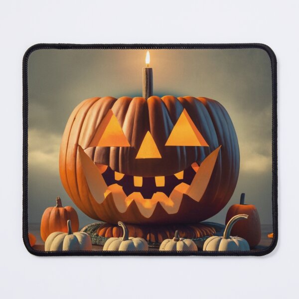 Item preview, Classic Jack-o'-Lantern: A classic pumpkin jack-o'-lantern with a toothy grin and a flickering candle inside, radiating a warm and eerie light. #1 designed and sold by Ningodino.