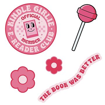 Vorschaubild zum Design Kindle Girlie E-Reader Club-Aufkleberpaket – Himbeerrosa von VikiPet