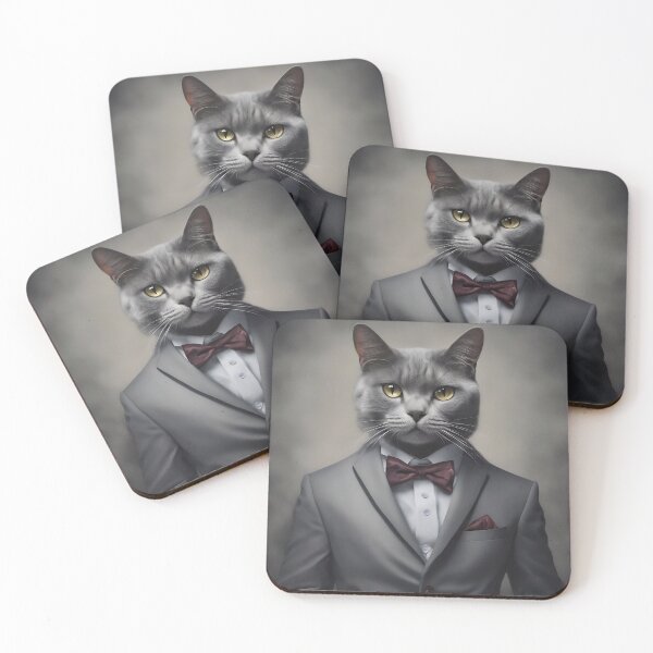 Item preview, Surreal studio portrait of a cat in a suit designed and sold by Carlos Restrepo.