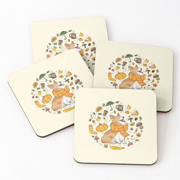 Artikelvorschau, Gemütlicher Herbst Corgi entworfen und verkauft von haakondesign.