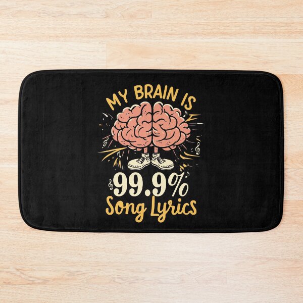 Item preview, My Brain Is 99.9% Song Lyrics Harmonic Musical Taste Notes Gift designed and sold by TMelonShop.