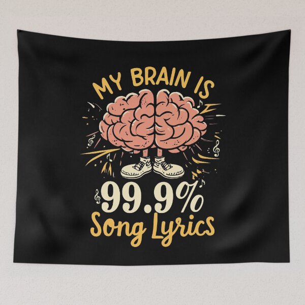 Item preview, My Brain Is 99.9% Song Lyrics Harmonic Musical Taste Notes Gift designed and sold by TMelonShop.