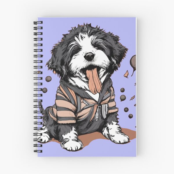 Item preview, Funny Bernedoodle Puppy Dog Wearing Sweater designed and sold by Nature's Fancy.