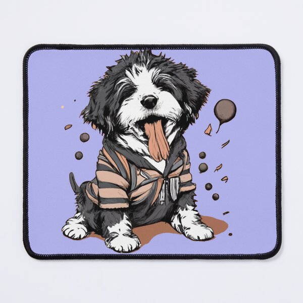 Item preview, Funny Bernedoodle Puppy Dog Wearing Sweater designed and sold by Nature's Fancy.