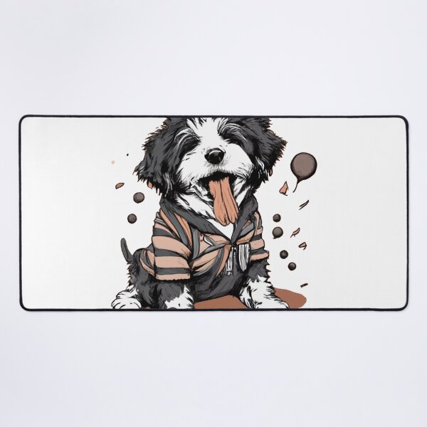 Item preview, Funny Bernedoodle Puppy Dog Wearing Sweater designed and sold by Nature's Fancy.