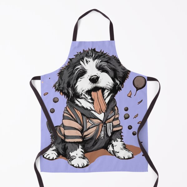 Item preview, Funny Bernedoodle Puppy Dog Wearing Sweater designed and sold by Nature's Fancy.