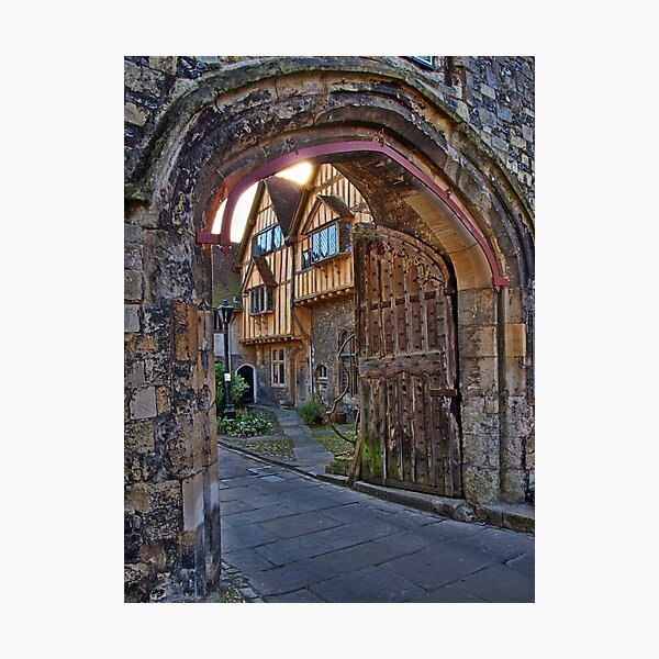 St Swithun's Gate and the Porter's Lodge - Winchester Cathedral Photographic Print