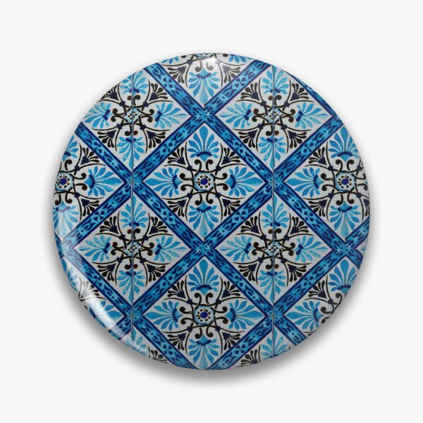 Item preview, Vintage Portuguese Decorative Tile Mosaic Pattern designed and sold by worldways.