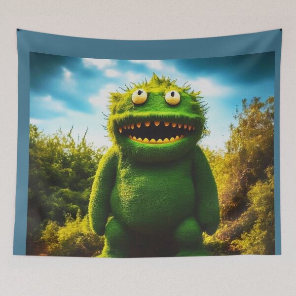Item preview, Happy green monster 3D designed and sold by JaroDesign2023.