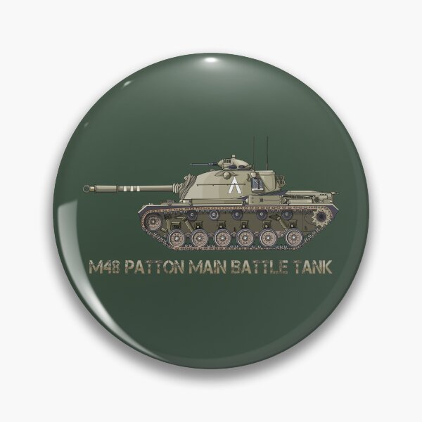 Item preview, M48 Patton Army Main Battle Tank Illustration designed and sold by MilitaryMart.