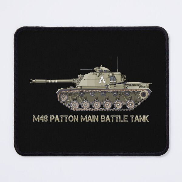 Artikelvorschau, M48 Patton Army Kampfpanzer Illustration entworfen und verkauft von MilitaryMart.