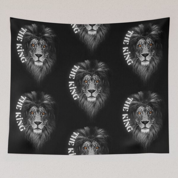Item preview, Lion / Pixelated The King of The Jungle Art on Black Background designed and sold by Psycho-Crazy.