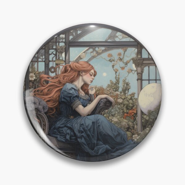 Item preview, Victorian Woman In a Scene That Is In Between Fantasy And Reality Victorian Inspired Art  designed and sold by CDC40.
