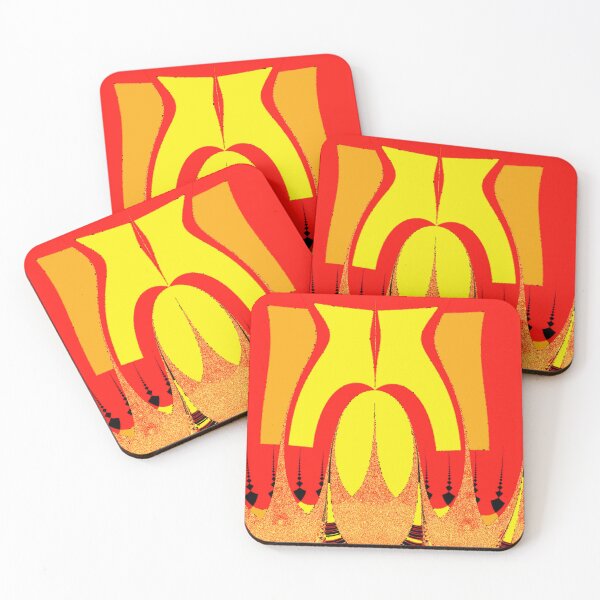 Item preview,  Symmetrical composition with red and yellow surfaces designed and sold by Ivicaartist.