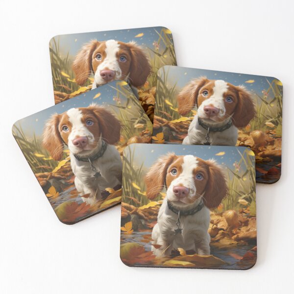 Item preview, Welsh Springer Spaniel Puppy - Autumn Hunt designed and sold by ZenEverAI.