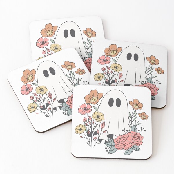 Item preview, Halloween Ghost Surrounded by Flowers designed and sold by bluesdesigns.