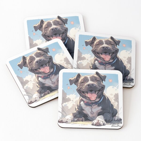 Aperçu de l'œuvre Smiling staffy créée et vendue par ShinePixs.