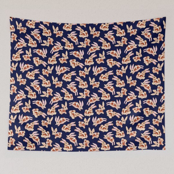 Item preview, Hot Cross Bunnies | Navy designed and sold by makemerriness.
