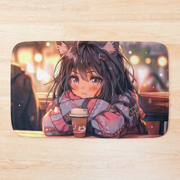 Item preview, Neko Girl's Coffee Cozy designed and sold by Chibi Cat Art Corner.