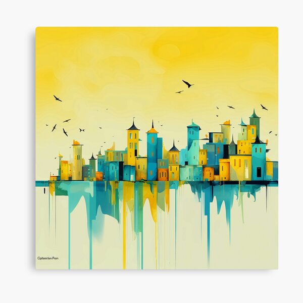 The City on the Lake II Canvas Print