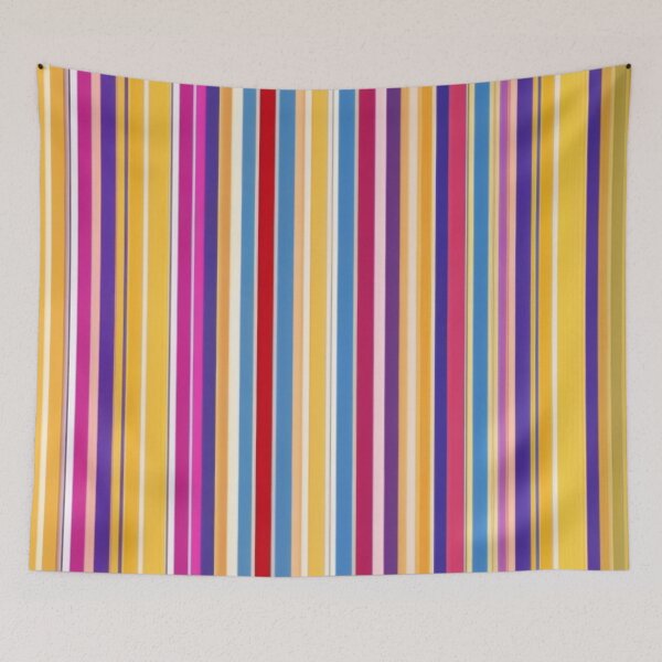 Item preview, Stripe pattern  orange base  blue red designed and sold by fc2c.