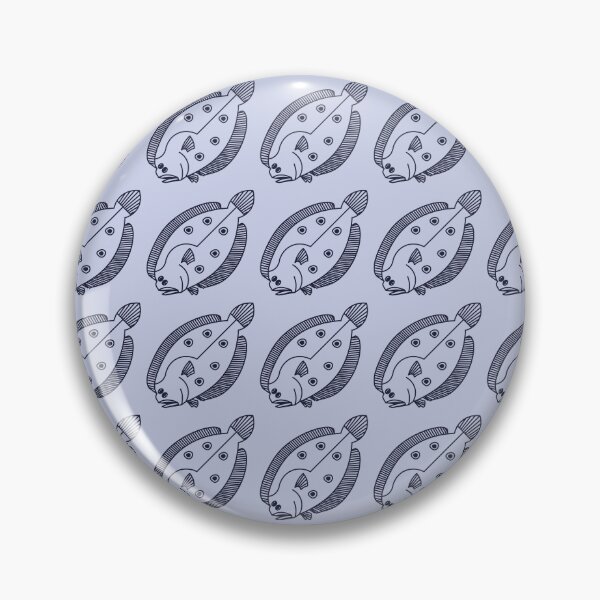 Item preview, Fun Flounder Fish in Deepest Blue on Light Purple designed and sold by fruttidimare.