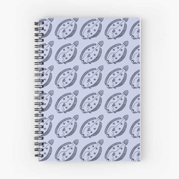 Item preview, Fun Flounder Fish in Deepest Blue on Light Purple designed and sold by fruttidimare.
