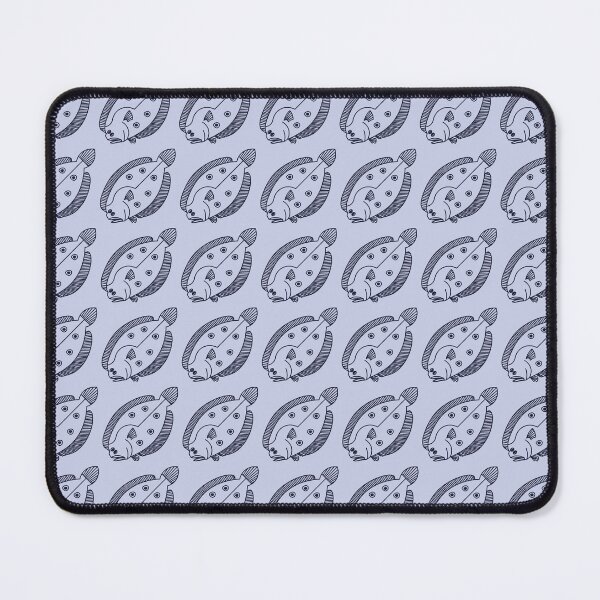 Item preview, Fun Flounder Fish in Deepest Blue on Light Purple designed and sold by fruttidimare.
