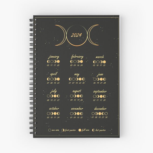 Item preview, LUNAR CALENDAR 2024, triple moon, 2024 calendar designed and sold by NKalopsia.
