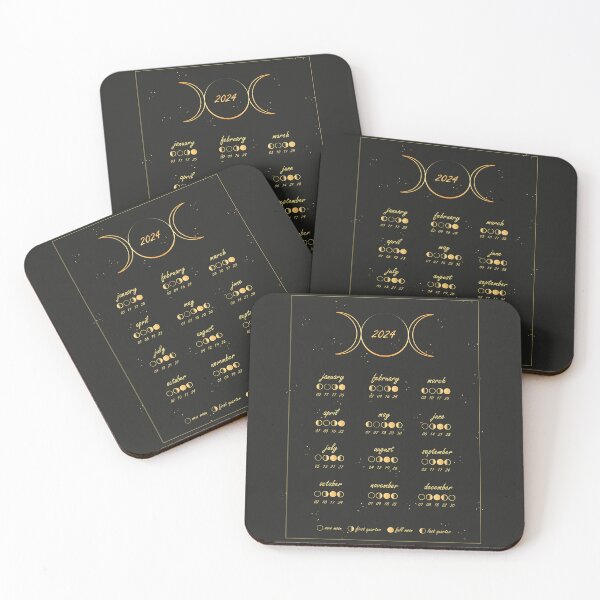 Item preview, LUNAR CALENDAR 2024, triple moon, 2024 calendar designed and sold by NKalopsia.