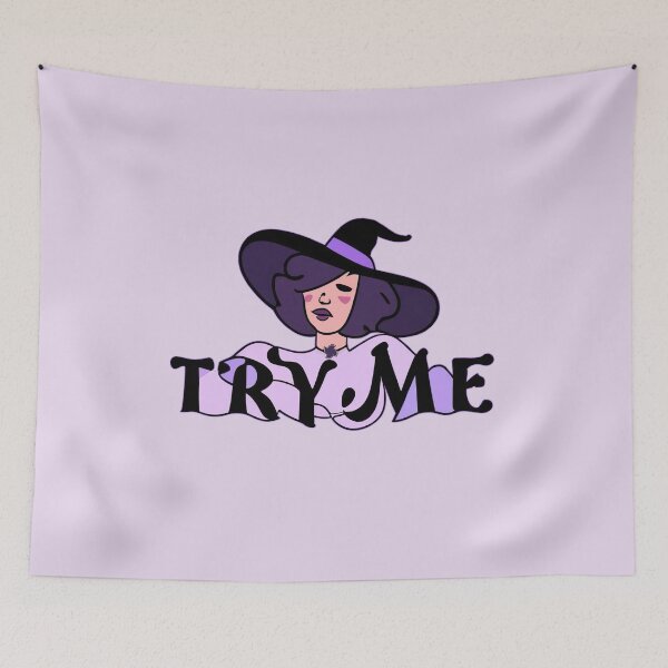 Item preview, Try Me Witch In boho style graphic design designed and sold by witch-night.