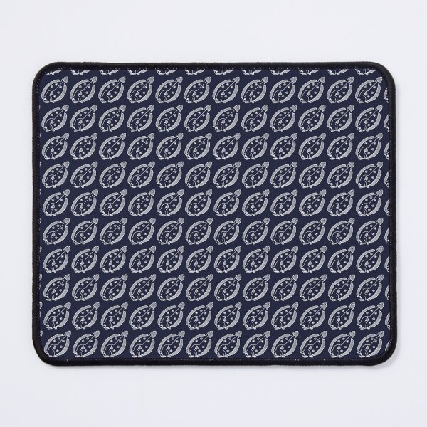 Item preview, Fun Flounder Fish in White on Deepest Blue designed and sold by fruttidimare.