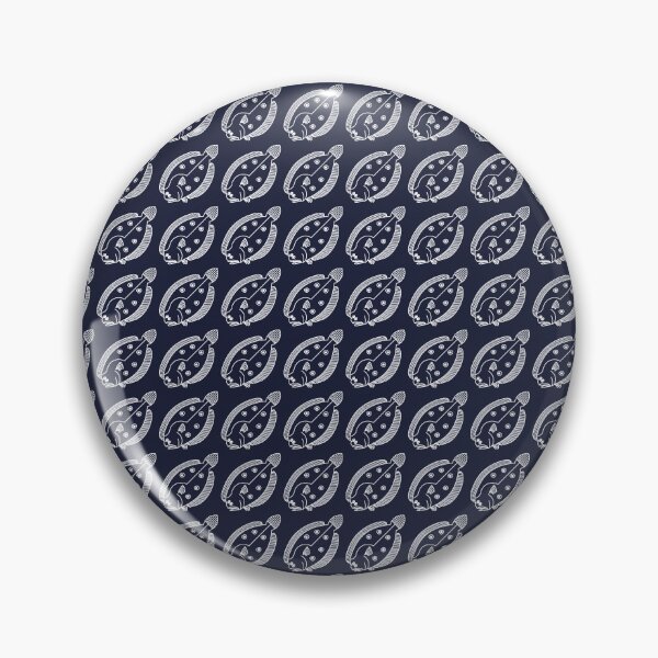 Item preview, Fun Flounder Fish in White on Deepest Blue designed and sold by fruttidimare.