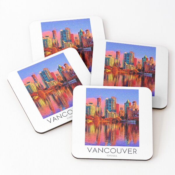 Item preview, A Pop Art Travel Print of Vancouver - Canada  designed and sold by StudioRedKoala.