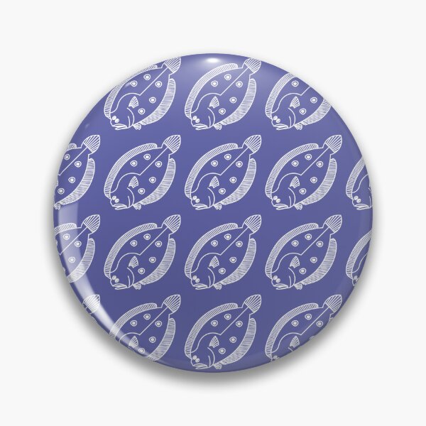 Item preview, Fun Flounder Fish in White on Very Peri Purple designed and sold by fruttidimare.