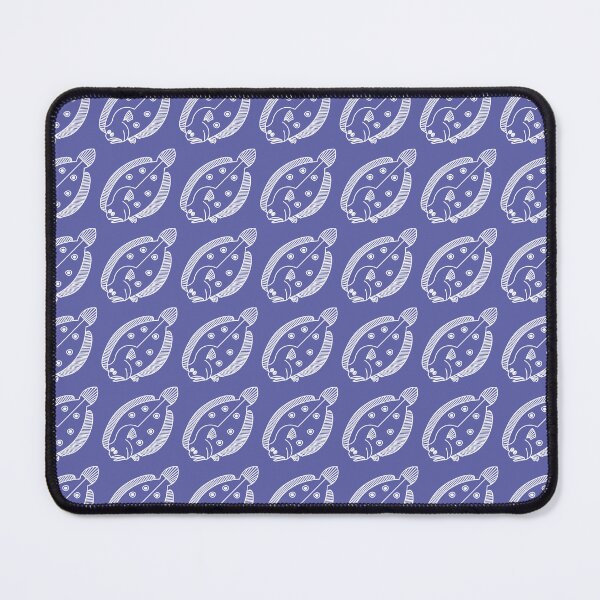 Item preview, Fun Flounder Fish in White on Very Peri Purple designed and sold by fruttidimare.