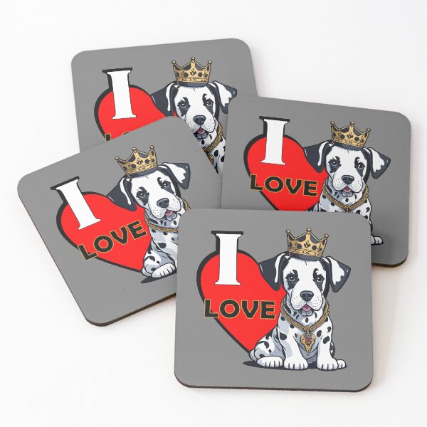 Item preview, I love Dalmatian addict sitter design designed and sold by PETS ABC.