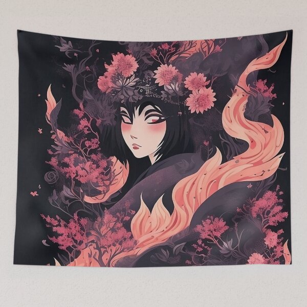 Item preview, FANTASY OF PRINCESS MONONOKE WRAPPED IN CHERRY BLOWERS designed and sold by GioFranBer.
