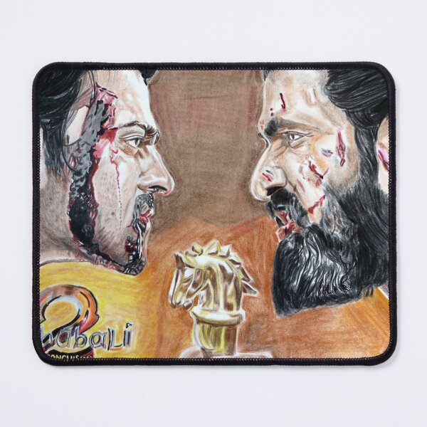 Item preview, Bahubali 2, Prabhas and Rana Dagubatti color Drawing designed and sold by MubaraksArt.