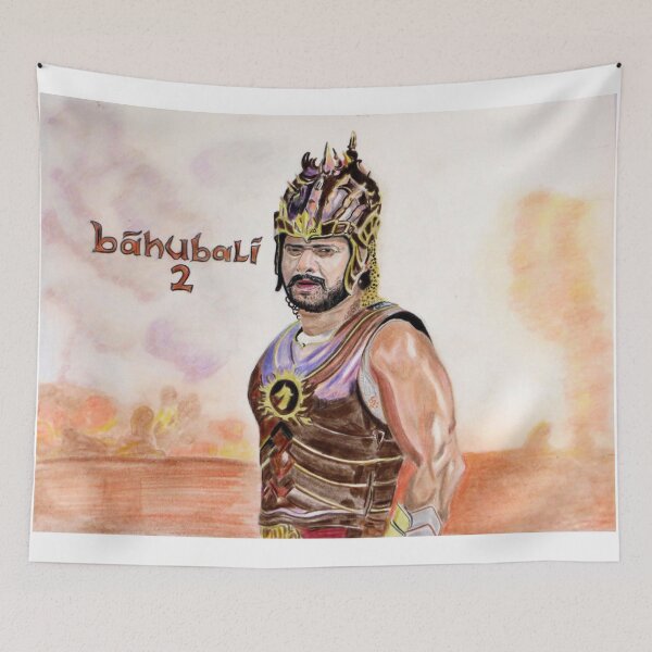 Item preview, Bahubali movie Prabhas color drawing designed and sold by MubaraksArt.