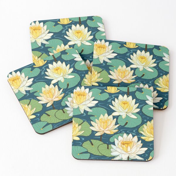 Item preview, Water Lily Golden Pattern designed and sold by setofeights.