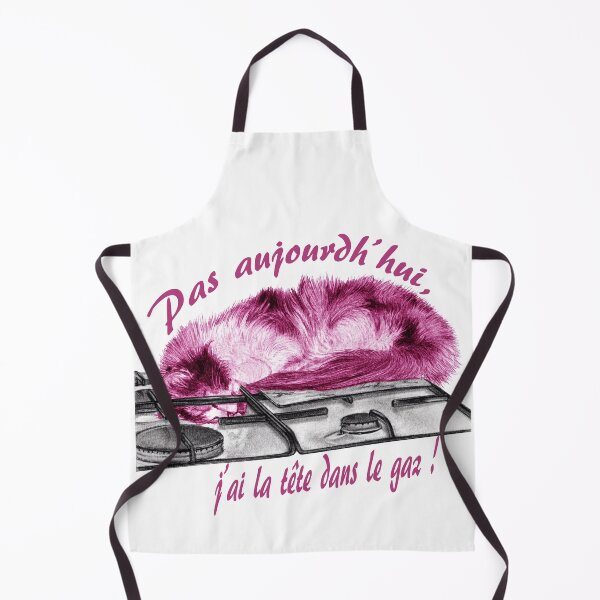 Item preview, Tricolor cat, head in the gas - graphite and pink colorized version, text in French designed and sold by SylvieG18.