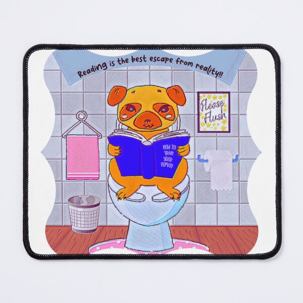Item preview, Reading is the Best Escape From Reality Dog Art designed and sold by gleefulme.