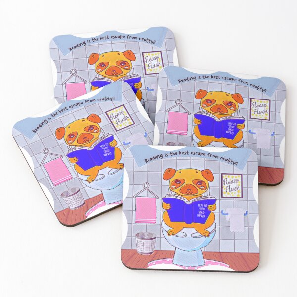Item preview, Reading is the Best Escape From Reality Dog Art designed and sold by gleefulme.