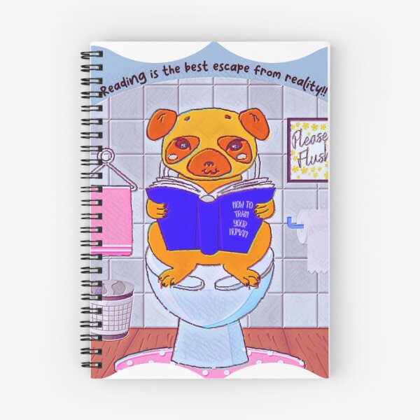 Item preview, Reading is the Best Escape From Reality Dog Art designed and sold by gleefulme.