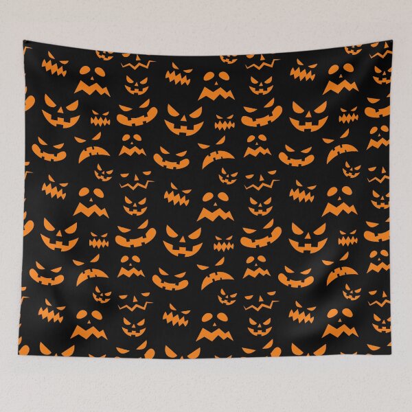 Item preview, Cute Halloween Pumpkin Faces - Orange Pumpkins Art designed and sold by solrevolver.