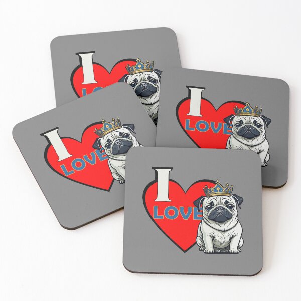 Item preview, I LOVE PUG addict sitter design  designed and sold by PETS ABC.
