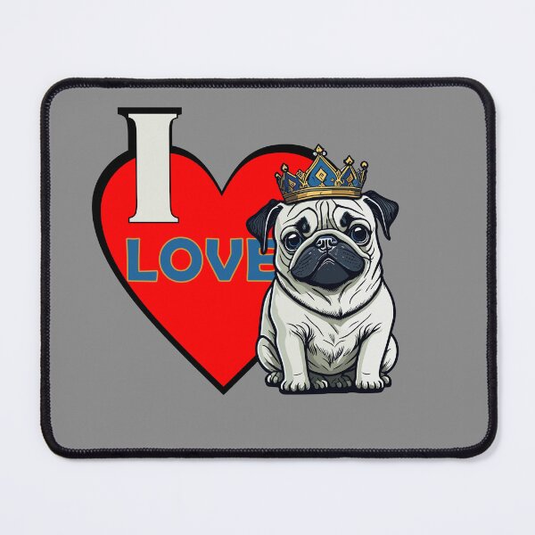 Item preview, I LOVE PUG addict sitter design designed and sold by PETS ABC.