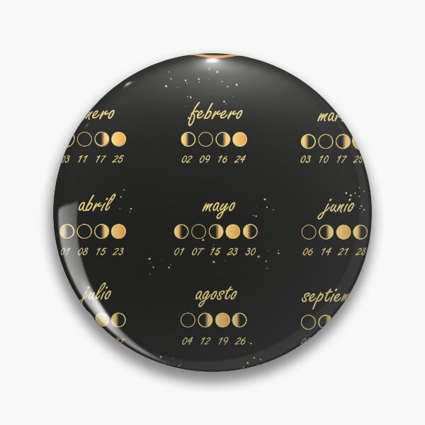 Item preview, LUNAR CALENDAR 2024 IN SPANISH, triple moon, with phases of the moon designed and sold by NKalopsia.